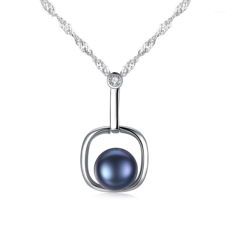 

Luxury 925 Sterling Silver Pendant Pearl Necklace Women Waves Natural Freshwater Black Color Anniversary Fine Jewelry1