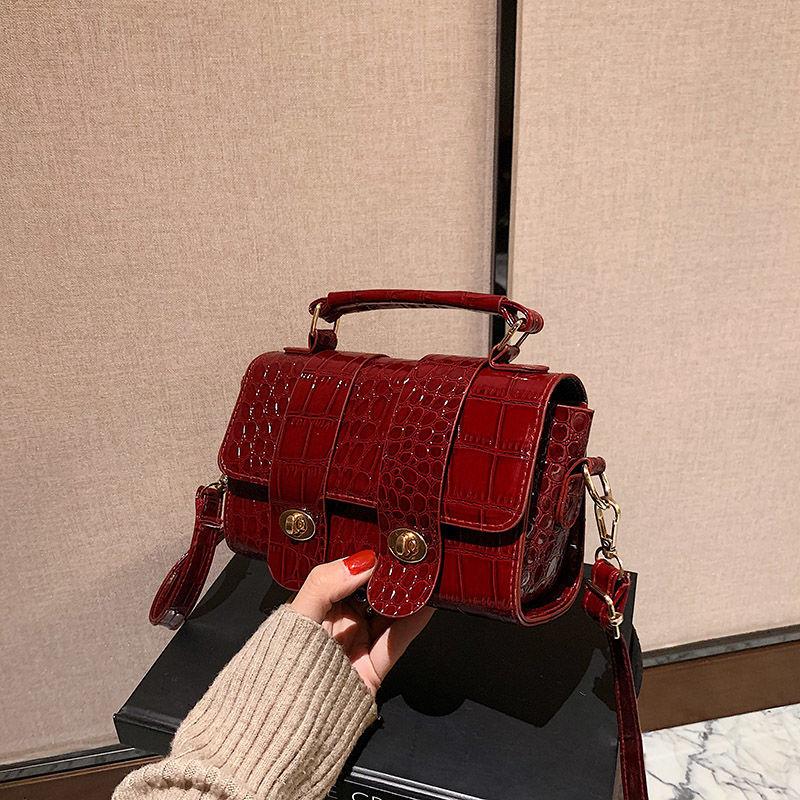 

Alligator Vintage Fashion Small Flap Bag PU Leather Women Shoulder Bag Crossbody Bags Tote Women's Handbags Purses, Women bag coffee