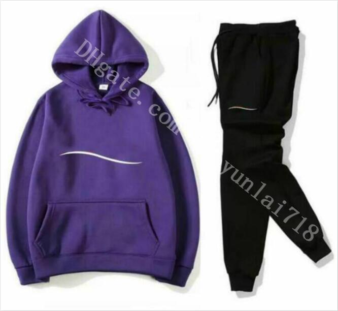 

New Fashion Men Hoodies Suits Designer Tracksuit Men Women Sweatshirts Sweatpants Autumn Winter Fleece Hooded Pullover Tracksuit, Colour 19