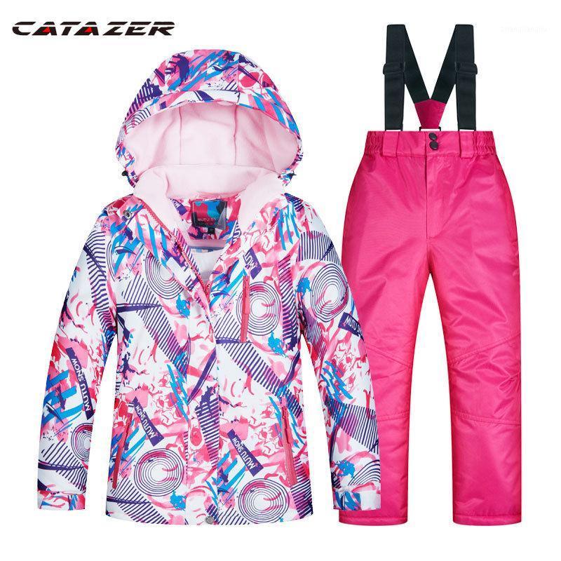 

Ski Jacket Children Waterproof Windproof Clothing Kids Ski Pants Boys Girls -30 DEGREE Winter Warm Snowboarding Outdoor Suit1