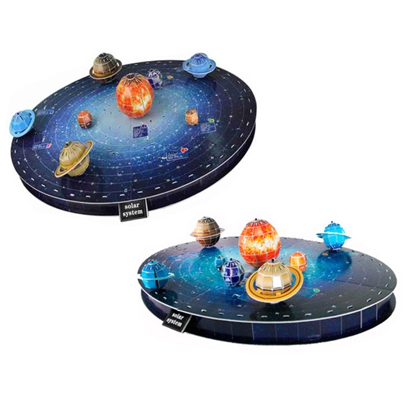 

146Pcs Solar System Set Planet Board Game Paper DIY Jigsaw Toy 3D Puzzle Toys Model For Children Boys Y200413