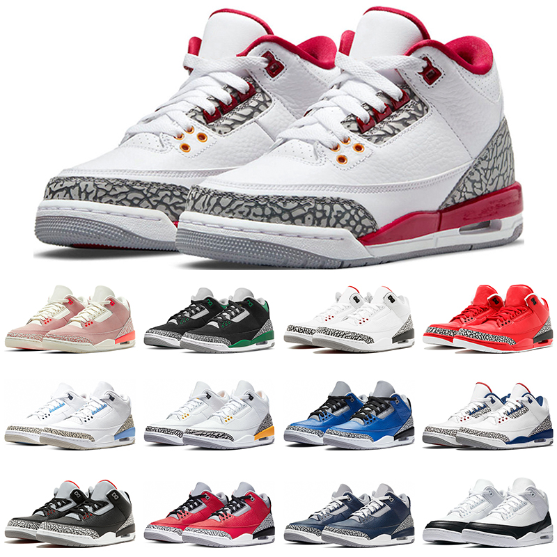 

Cardinal Red 3s Men Basketball Shoes 3 Pine Green Midnight Navy Laser Orange Fire Red Fragment White Cement women trainers sports sneakers, #18 tinker fire red
