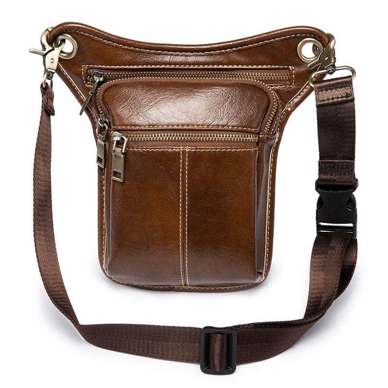 

Bodypack Men's One Shoulder Diagonal Straddle Bag Fashion Flow Retro Personality Vertical Waist Satchel, Black