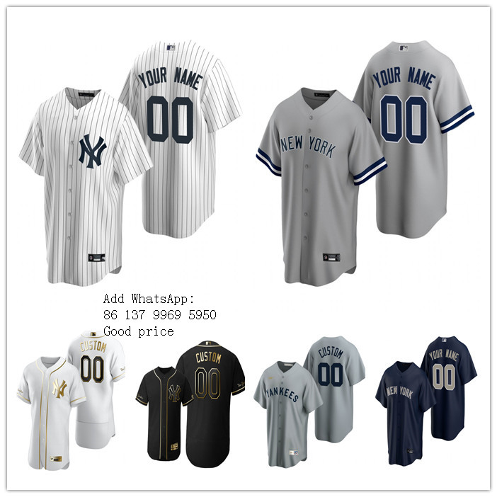 

Custom Men women youth New''York''Yankees Black white gray blue Cooperstown Collection Home Jersey