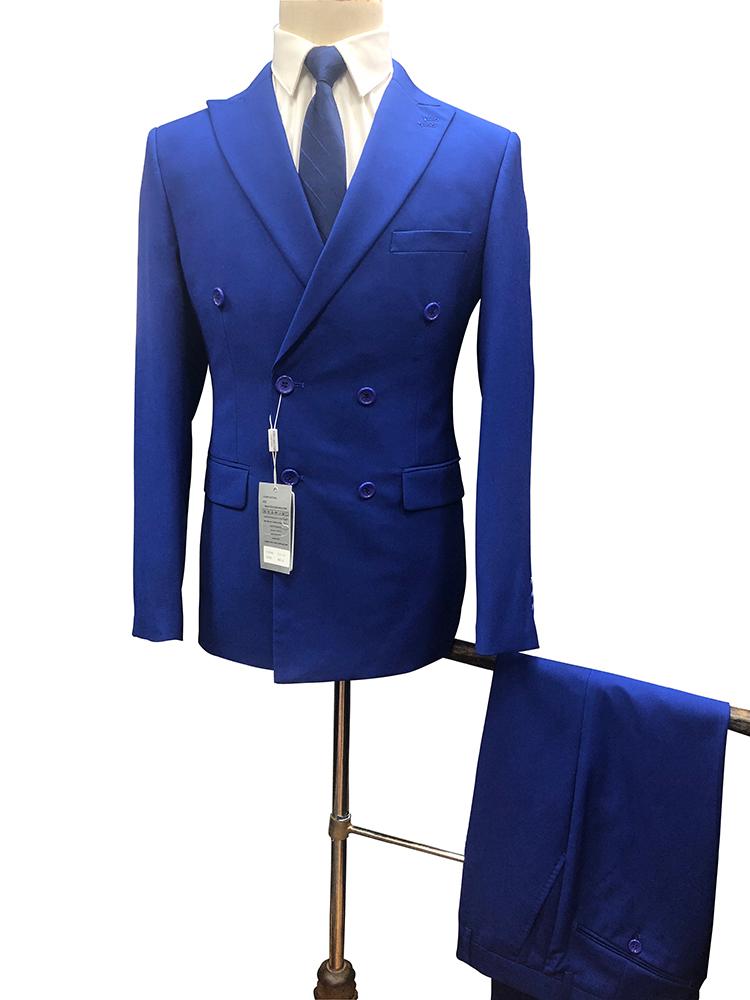 

Royalblue Suits For Men 2PCS Slim Fit Double-Breasted Homme Costume Spring And Autumn New Arrivals High Quality Plus Size, Black
