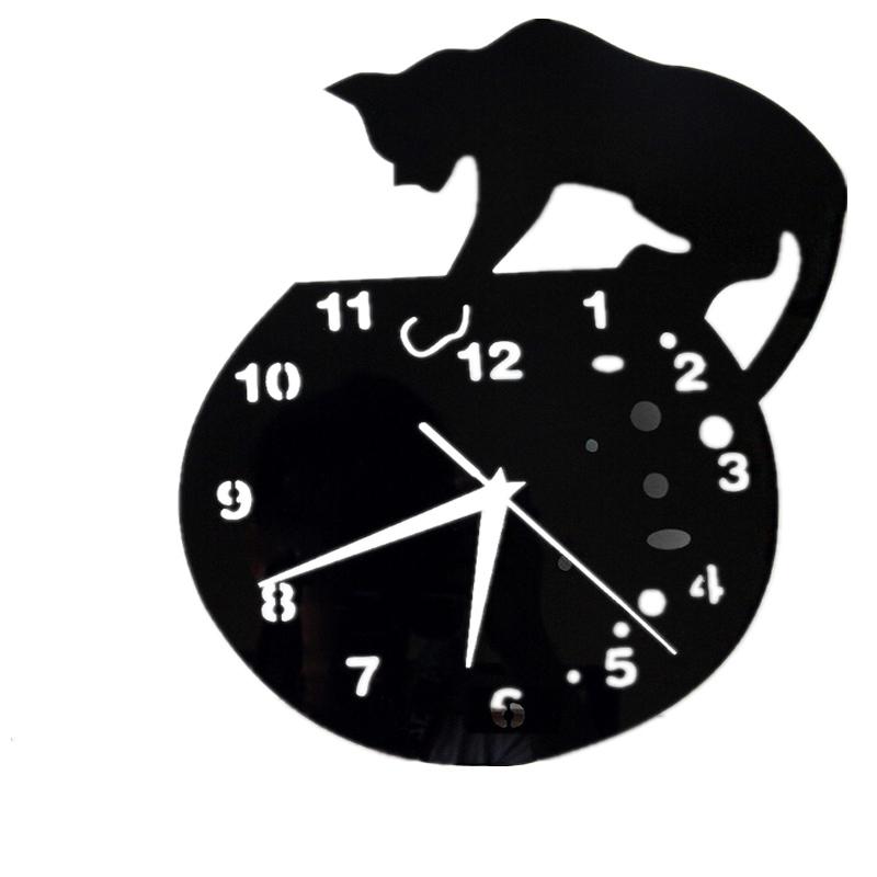 

hot sale wall clock acrylic mirror diy clock reloj de pared horloge circular modern home decor living room quartz watch