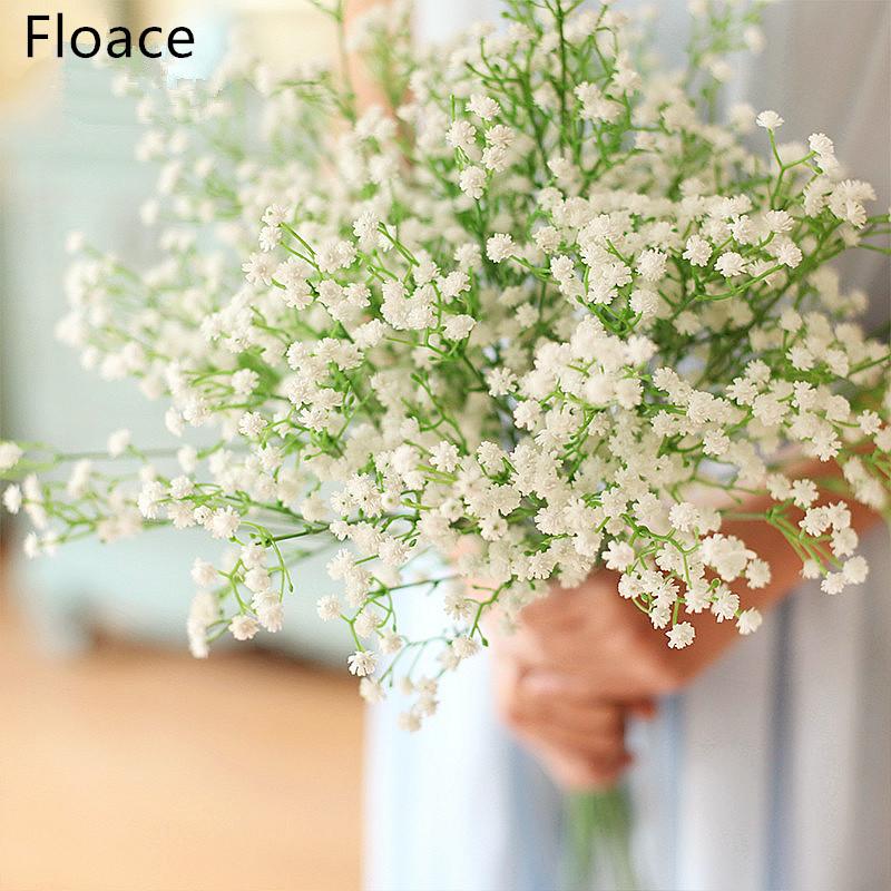 

Wedding Decorative Flowers Artificial 11pc baby breath flower Bridal Bouquet Flowers Home party Decor, Blue