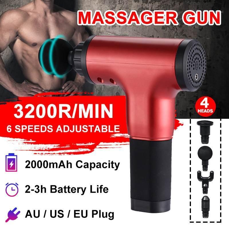 

3200r/min 6 Gear 4 Levels Adjustable Cordless Electric Massage Guns Portable Deep Tissue Muscle Massager Fitness Fascia Guns1