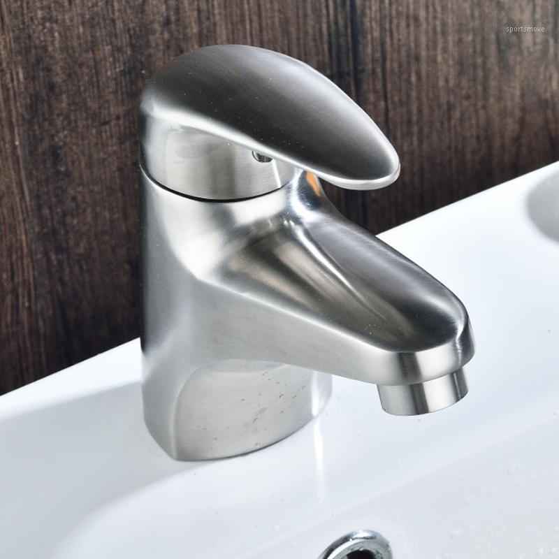 

Beiluode Single Holel Deck Mount 304 Stainless Steel Bathroom Faucet Vanity Vessel Sinks Cold And Hot Water Mixer Tap MB10041