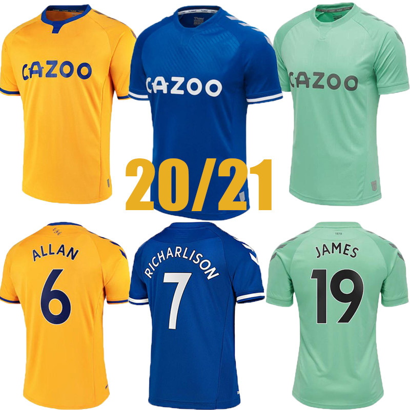 

EVE Soccer Jersey Home Away Blue Away Yellow 2020 2021 Football Shirt boy Uniforms CALVERT-LEWIN SIGURDSSON, 3rd