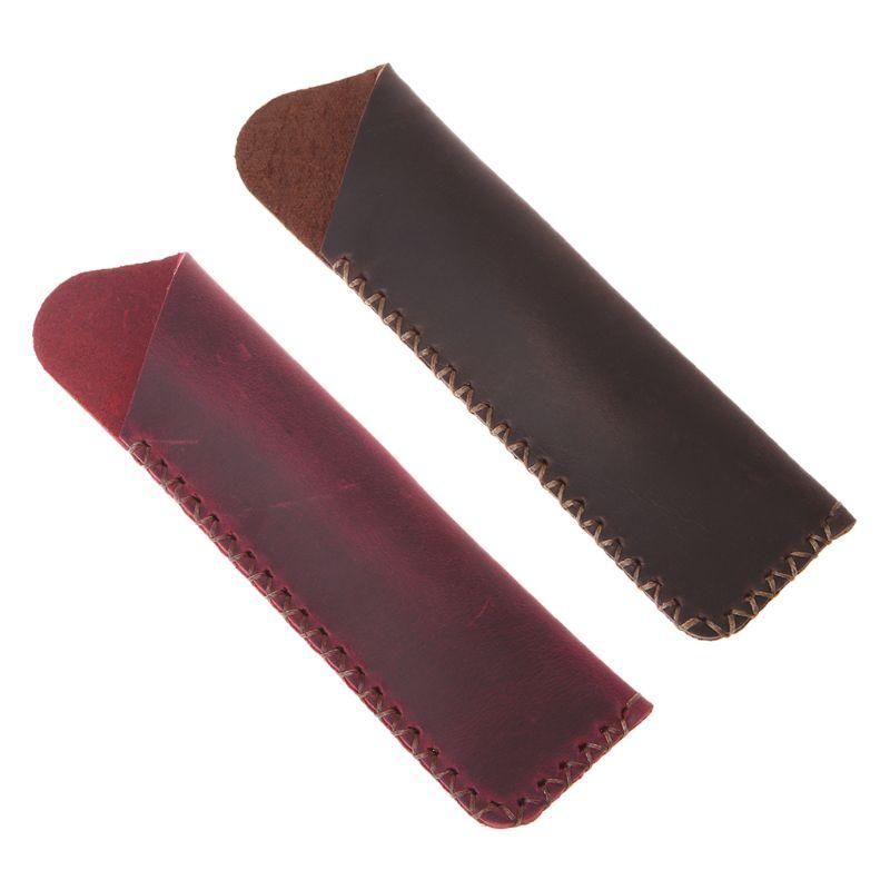 

Retro Leather Pen Holder Ballpoint Pen Protective Sleeve Cover Handmade Fountain Pouch For Holding Single For Office