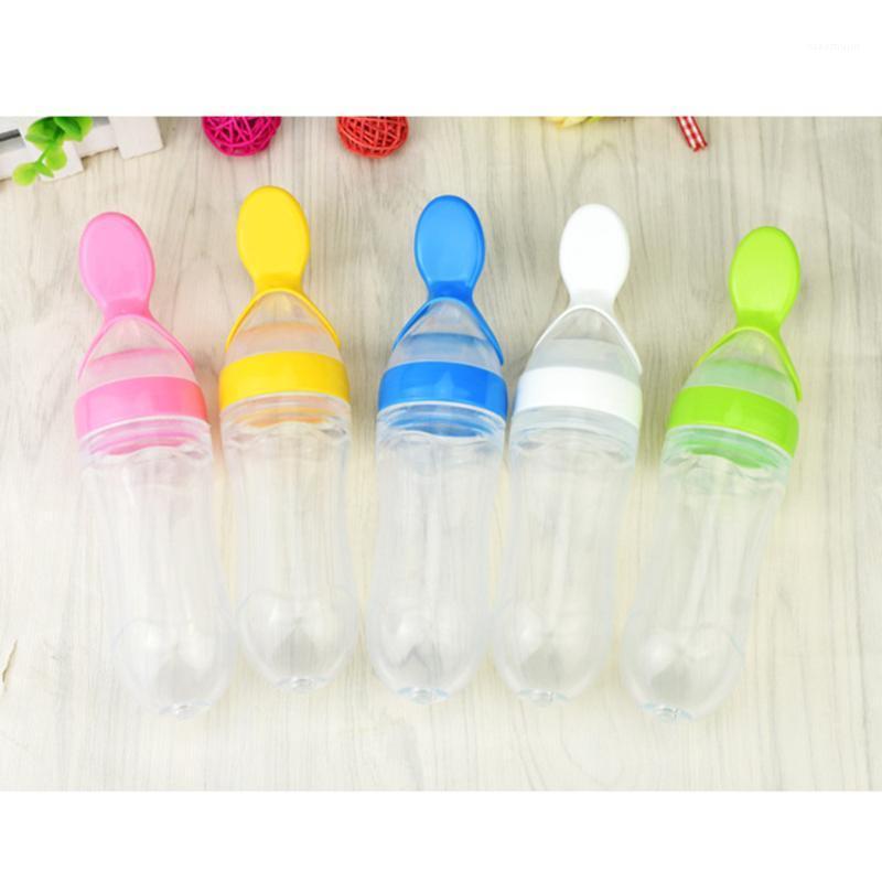 

Useful Safety Silicone Baby Bottle With Spoon Supplement Rice Cereal Bottles Squeeze Spoon Milk Feeding Bottle Cup1