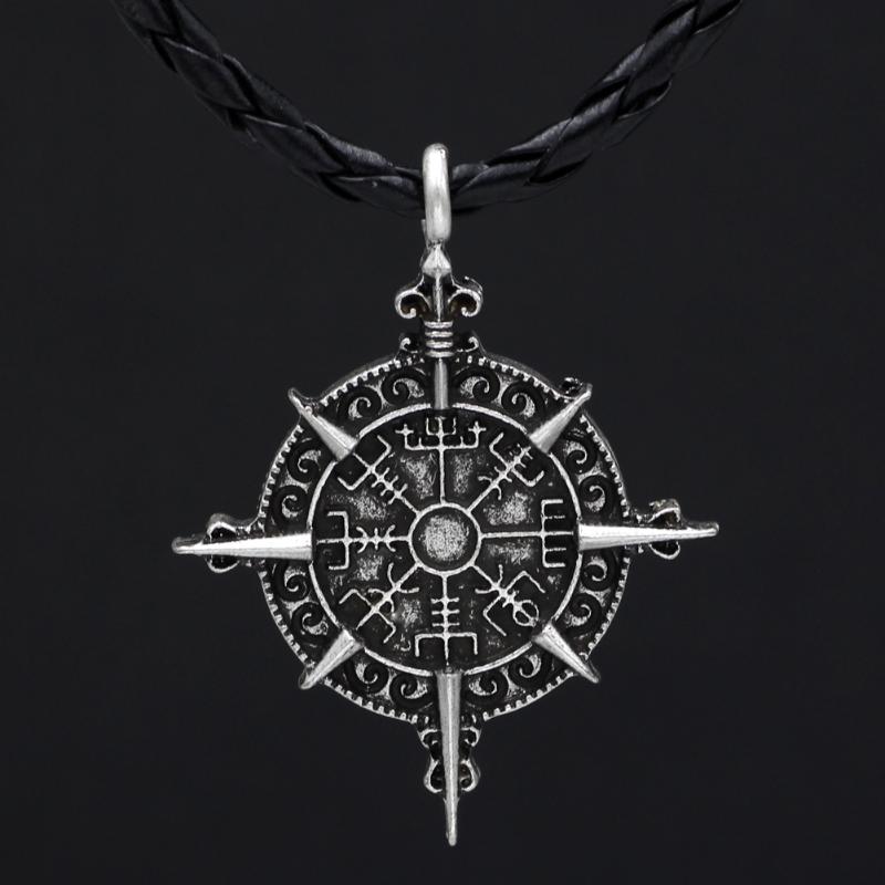 

odin symbol necklace Vegvisir Compass Protection Symbol pendant jewelry