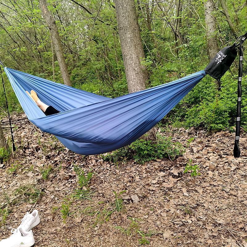 

Hammock 450 Lbs Portable Travel Camping Hanging Hammock Swing Lazy Chair Canvas Hammocks Camping1