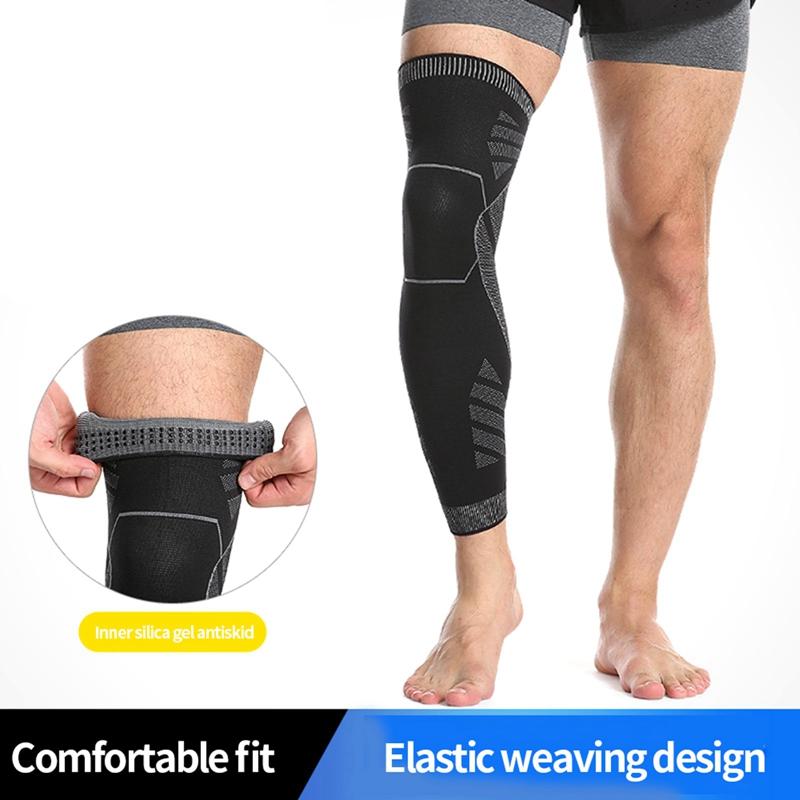 

1PC Sports Kneepad Men Pressurized Elastic Knee Pads Support Fitness Gear Basketball Volleyball Brace Protector, As pic
