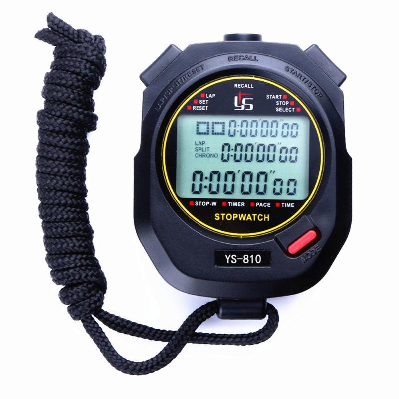 

Handheld Running Athletics Digital Display Counter Accurate 10 Channels Timer Stopwatch Alarm Waterproof Portable 3 Rows Sport