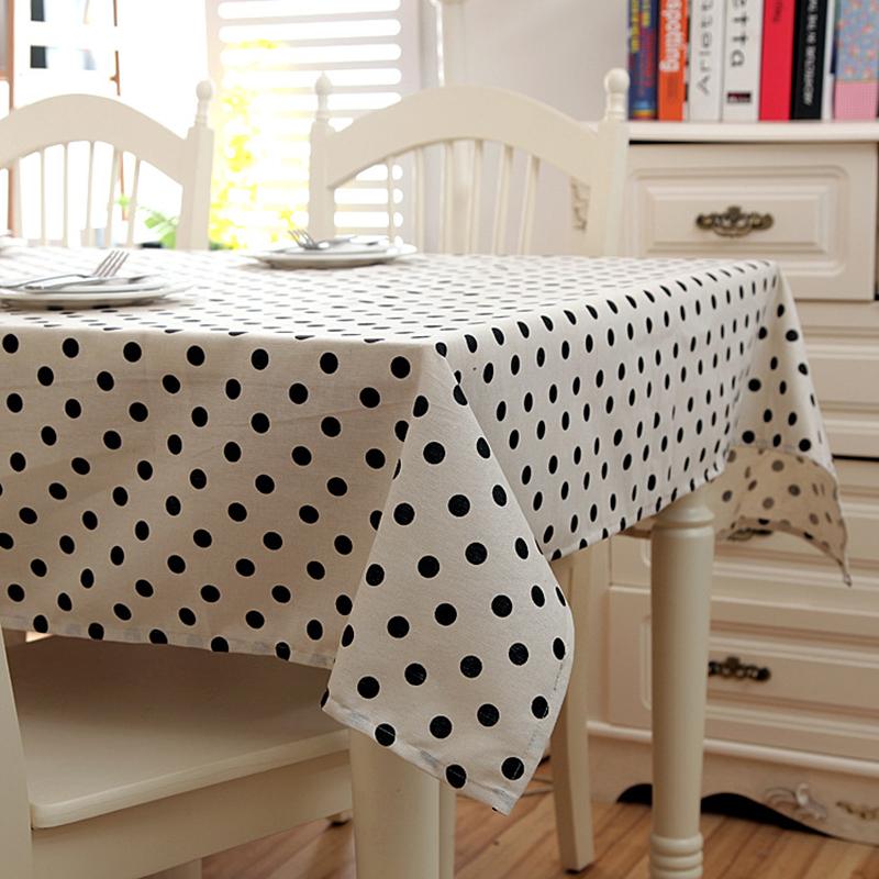 

Modern Simplicity Christmas Tablecloth Black Wave Point Washable Cotton Linen Table cloth Pentagram Table Decor Home Textile, Style c