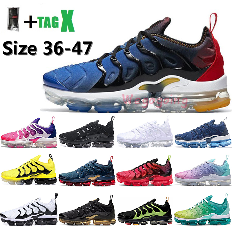 

Big Plus Size US 13 Eur 47 Tn Running Shoes Vapores Vapour Vapourmax Maxes Maxx Triple Black White Gold Mens Trainers Women Sports Sneakers