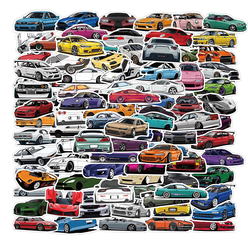 

100PCS Lot All Kinds Of JDM Car Stickers Cartoon Car Roadster Graffiti Stickers Bike Luggage Laptop Skateboard Water Bottle Decals
