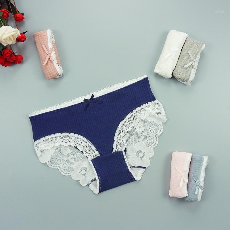 

6Pcs/lots Lace Panties Sexy Women Cotton Thread Underpants Female Underwear Japan&Korean Cute Mid Rise Panty Shorts1, Multi
