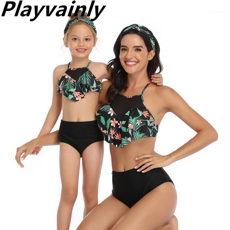 

Mother and Daughter Clothes 2020 new Parent-Child Swimsuit Floral Bikini Family Matching Clothes E18031