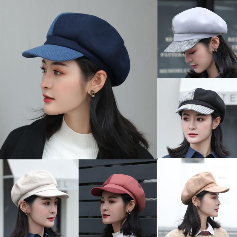 

40# Beret Hat For Women Warm Solid Thicken Soft Wool Hat Windproof Cap Berets Winter Berets Caps For Women Boinas Para Mujer