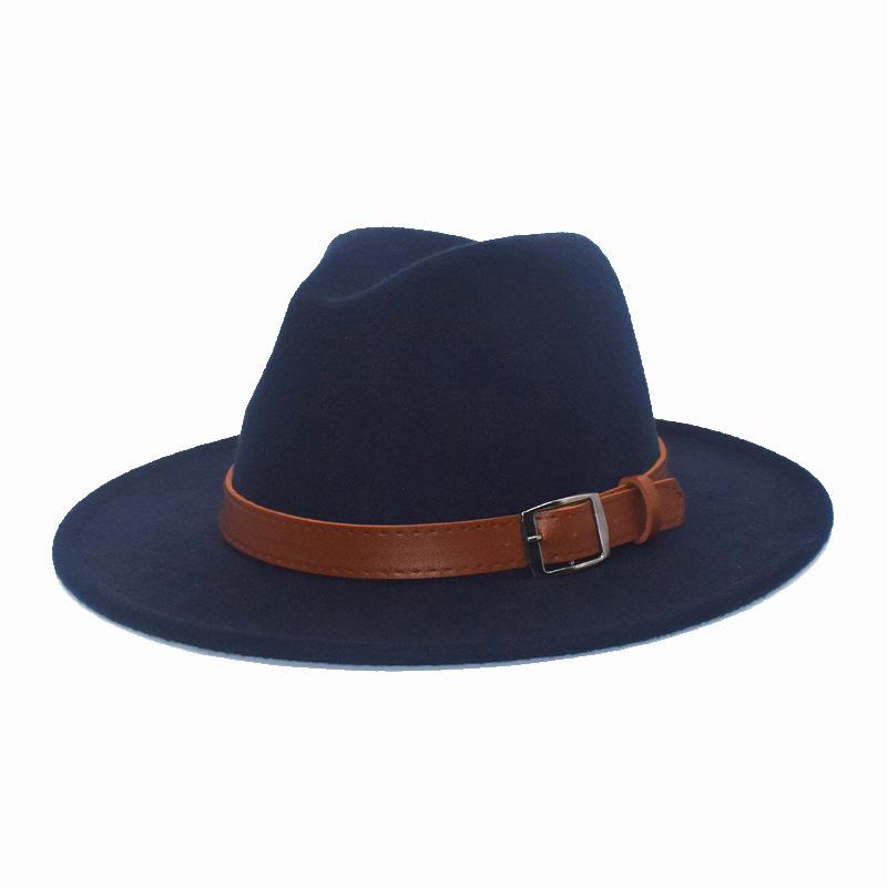 

Feel Fedora Hat Man Warm Woman Hat Wide Brim Medium Width Gorra Hombre Gentle Man Fashion, Multi