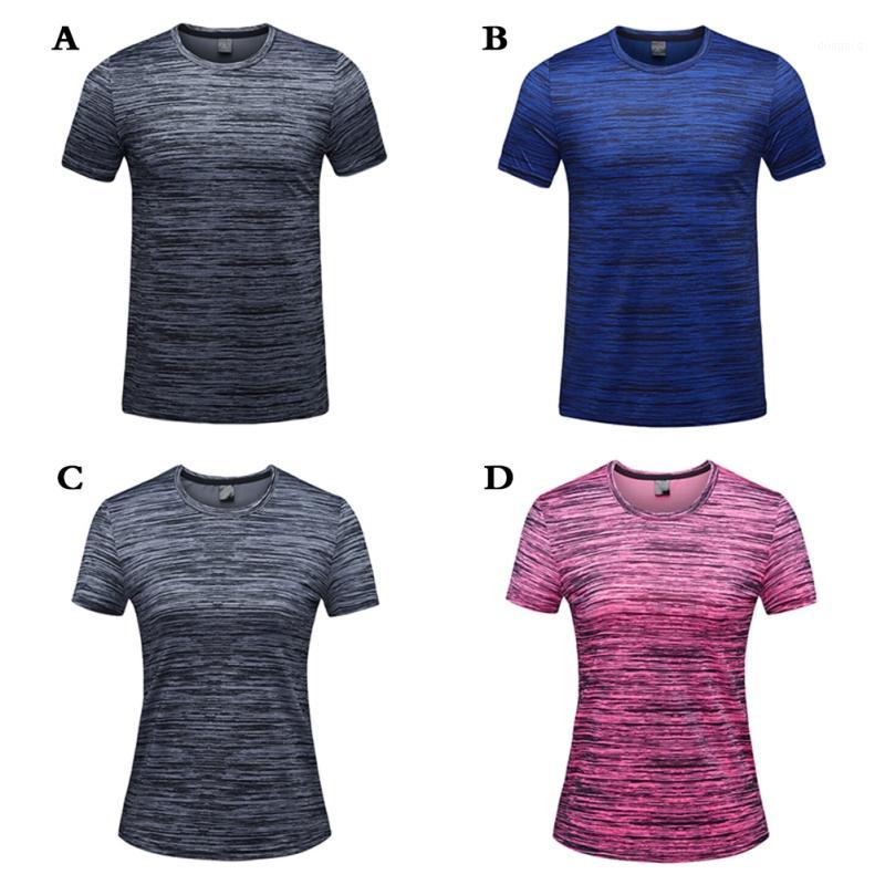 

Spring Summer Fitness Sports Stretch T-shirts Quick-drying Short-sleeve Men Women Compression Tight Running T-Shirts1, Rose red women
