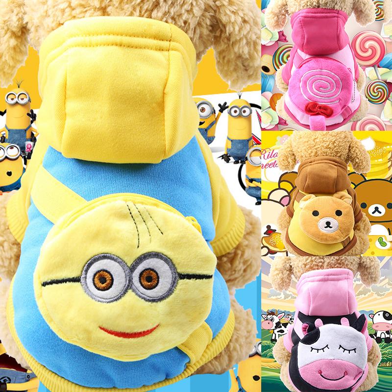 

Pet Clothes Cartoon Warm Dog Coat Winter Dog Jacket Clothing Backpack Pet Clothes Halloween Cat Coat Winter Warm Yorkshire, White
