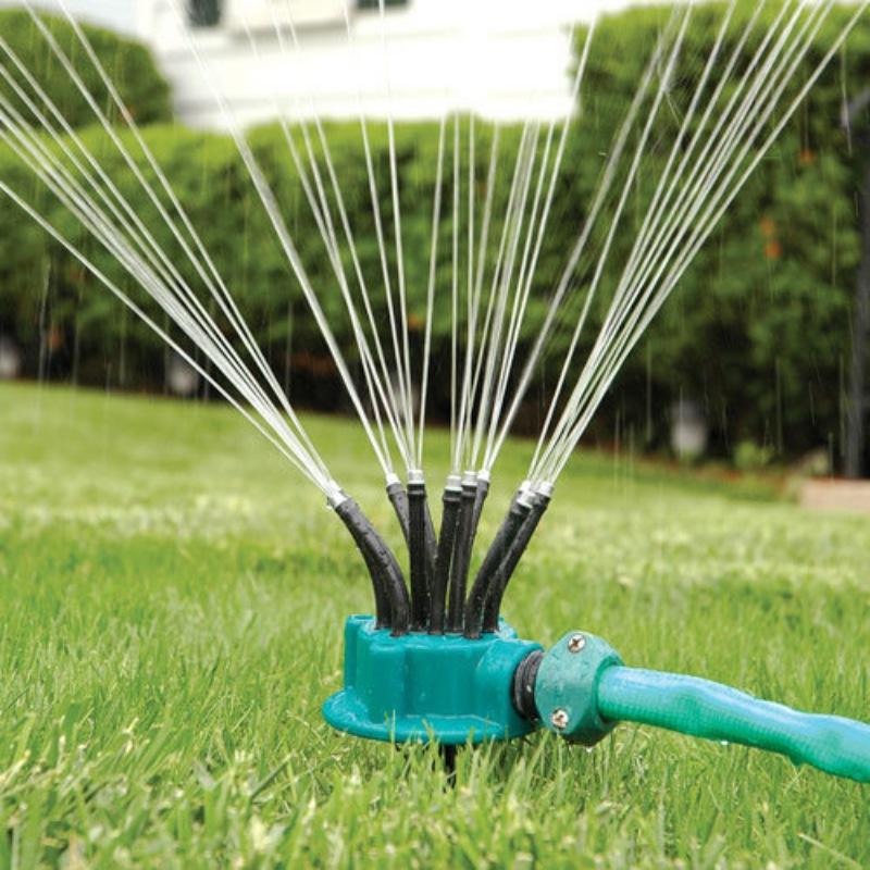 

360 Degree Water Sprinkler Spray Nozzle Irrigation Noodle Head Flexible Lawn Garden Irrigation Sprinkler Spray, Green