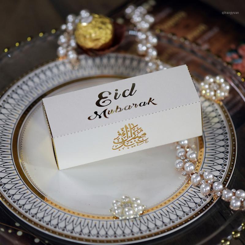 

20pcs Candy Box Ramadan Gift Box hollowed out DIY Candy Muslim Eid Chocolate Party Supplies Home Decoration1