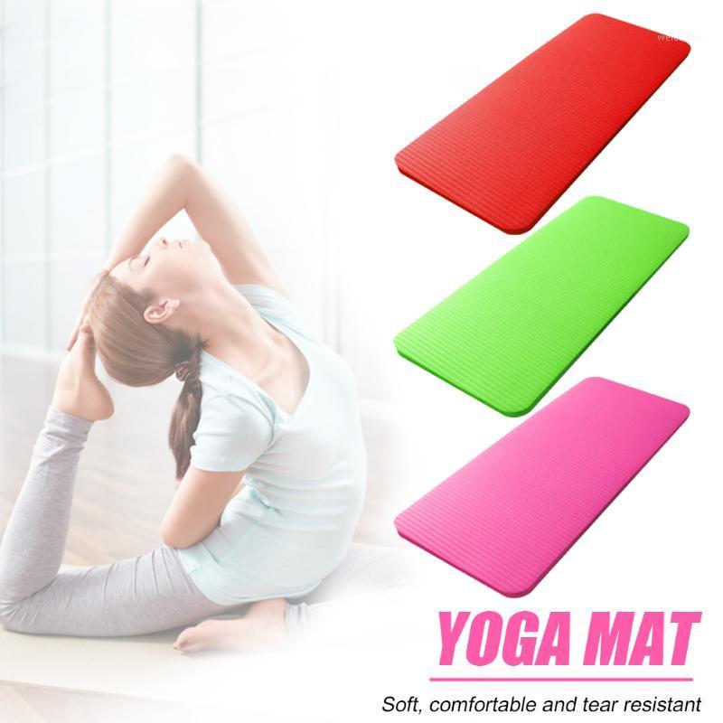 

60x25cm NBR Yoga Mat Non-slip 15mm Extra Thick Pad for Beginner Fitness Pilates Gymnastics Exercise Cushion Yoga Mat1, Black