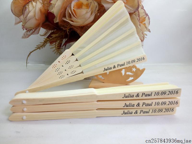 

150pcs Personalized Silk Hand Fan Wedding Fan with Organza Gift Bag Packing Bags1