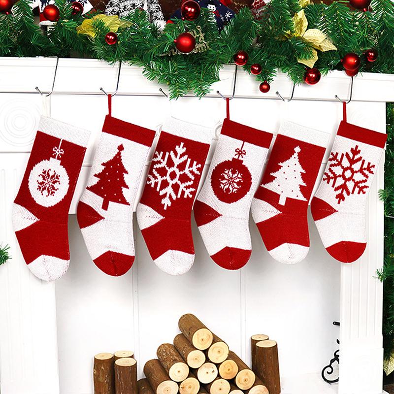 

Christmas Stocking Socks Hanging Pendant Fireplace Xmas Tree Decoration Gift Bag