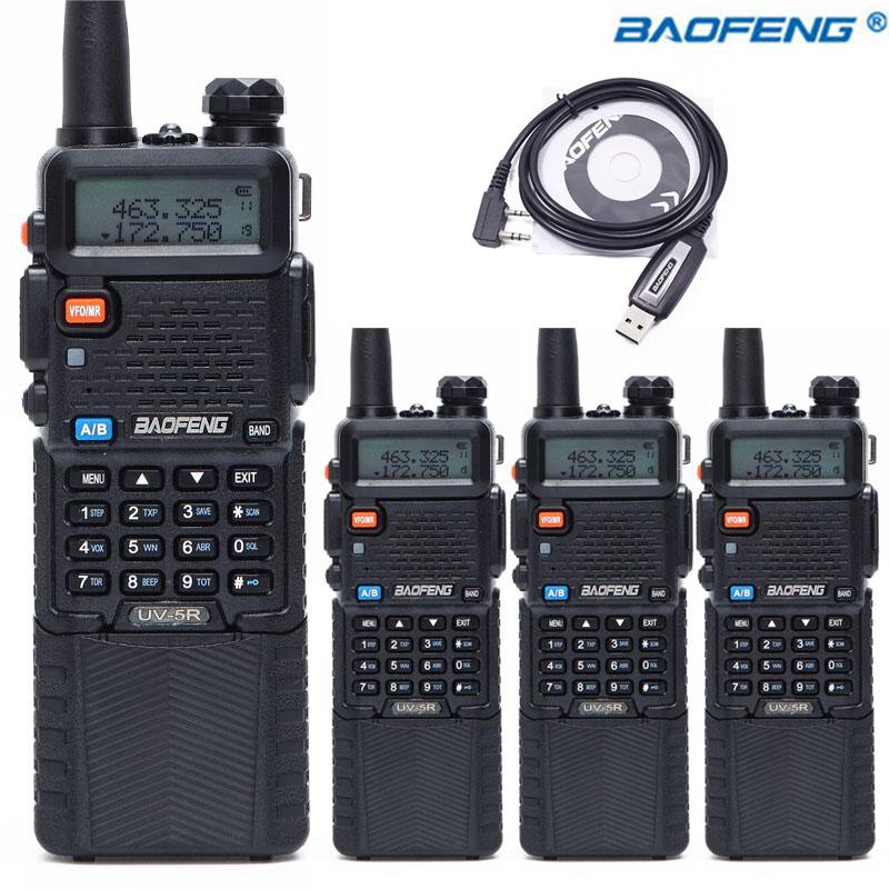 

4PCS Baofeng UV-5R 3800mah Walkie Talkie 5W Dual Band UHF 400-520MHz VHF 136-174MHz Walkie Talkie Portable CB HamTwo Way Radio