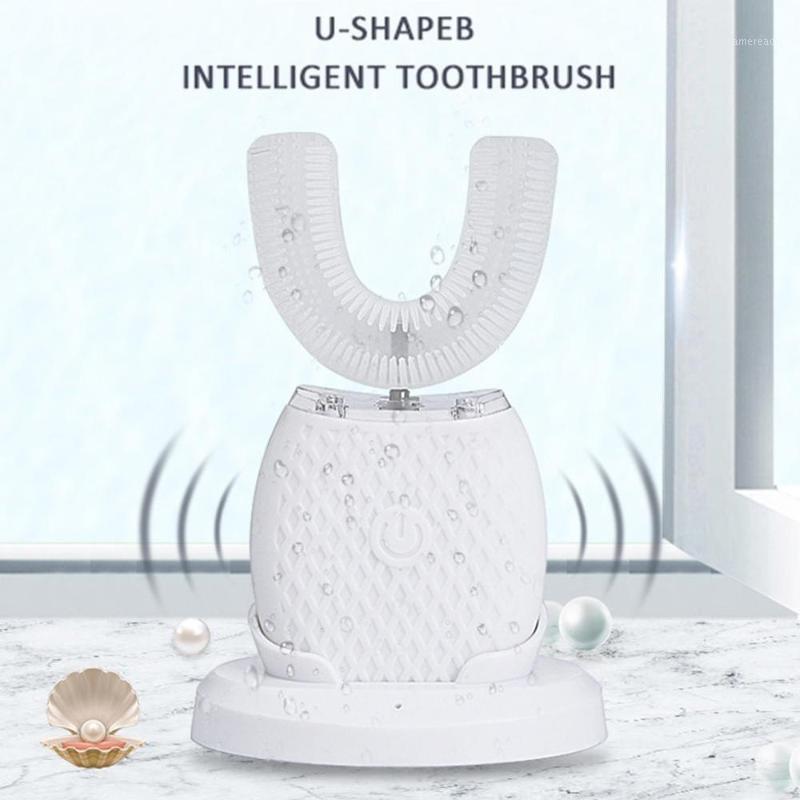 

Electric Sonic Toothbrush U Shape 360 Degrees Intelligent Toothbrush USB Rechargeable Blue Light Tooth brush1