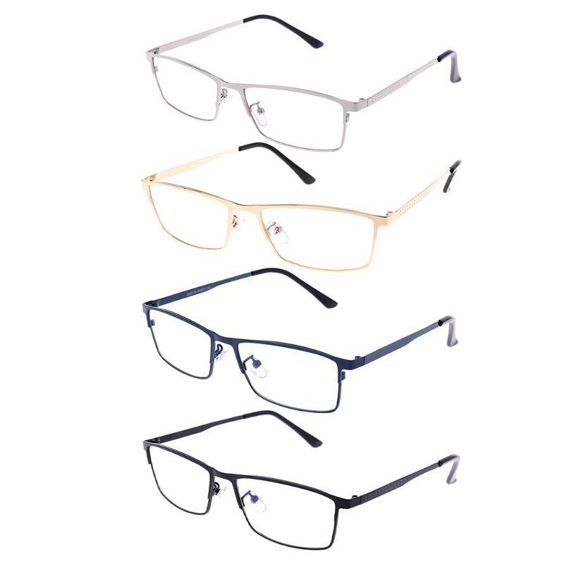 

Men Business Eye Glasses Retangular Metal Frame Anti Blue Rays Optical Eyewear