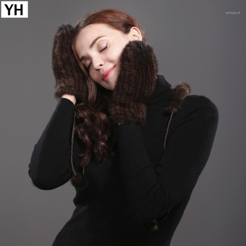 

Five Fingers Gloves 2021 Natural Real Good Elastic Fashion Women Knitted Lady1