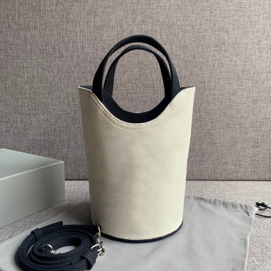 

2020 new fashion luxury handbag designer bucket bag ladies canvas bucket handbag designer luxury messenger bag high quality canvas bags, White