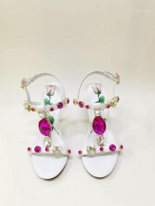 

Summer sexy Shoes Platform PU Sandals Women Peep Toe High Tape hot drills Heels Sandals Female fashion new woman shoes1, White