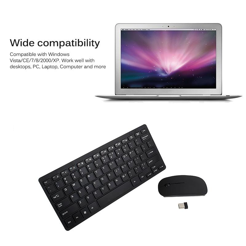 

English Wireless Keyboard Mouse Set Ergonomic Mouse PC Silent Button Keyboard And Combo 2.4G For Laptop PC