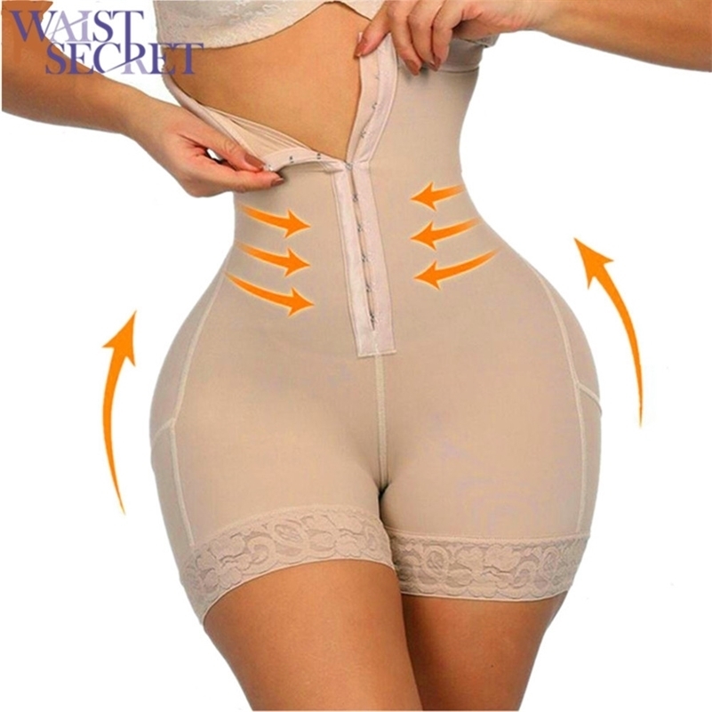 

WAIST SECRET Corset Body Shaper High Waist Slimming Tummy Control Slimming Tummy Underwear Hip Butt lifter Shaperwear Plus Size LJ200918, Black