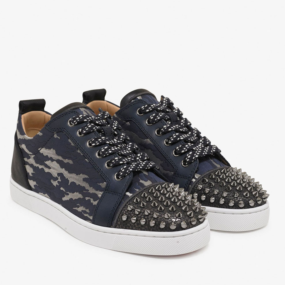 Hommes Femmes Femmes Casual Casual Chaussures Décontractées Gris Camouflage Jacquard Cuir Jacquard Toiles Baskets Baskers, designers de luxe Spik