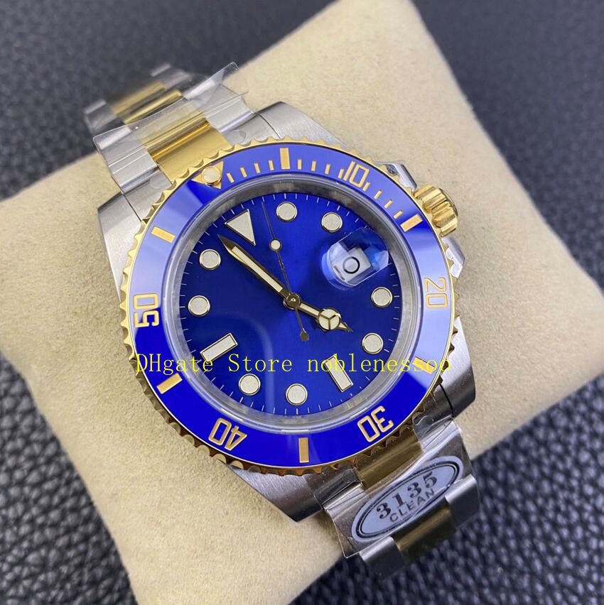 

2 Color Super Cal.3135 CLEAN Factory Watch Men's 40MM 116613LB Date Blue Black Ceramic 18K Two Tone Gold 116613 116613LN Mens Automatic Watches Wristwatches, 01