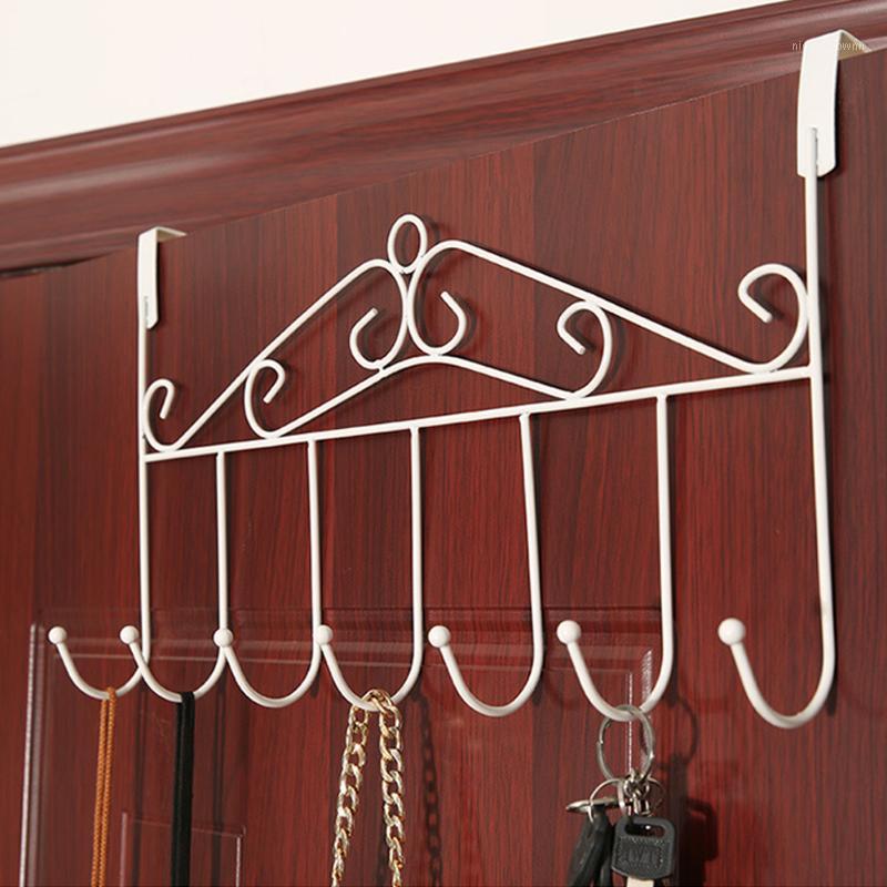 

Clothes Towel Storage Home Rack Retro Hooks Over the Door Washroom Coat Hanger1