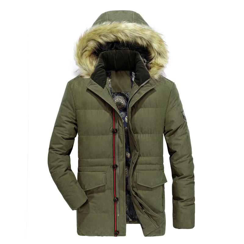 

Men's Hooded Winter Coat Thicken Warm Winter Coat Fleece Lining Parka 2020, Blue