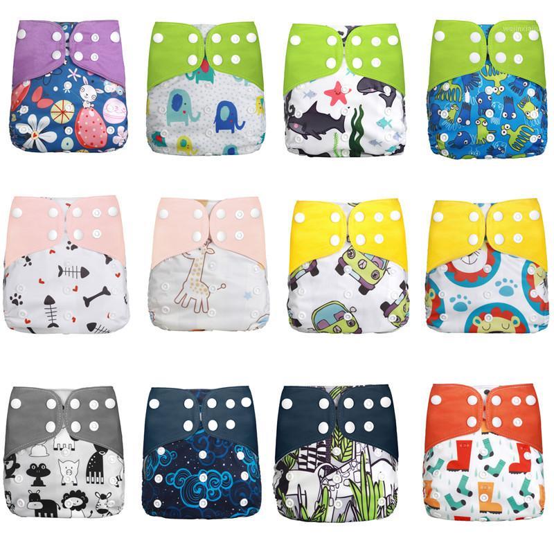 

2020 New 1 Piece Washable Eco-Friendly Cloth Diaper Adjustable Nappy Reusable Cloth Diapers Fit 0-3years 3-15kg Baby1, No23