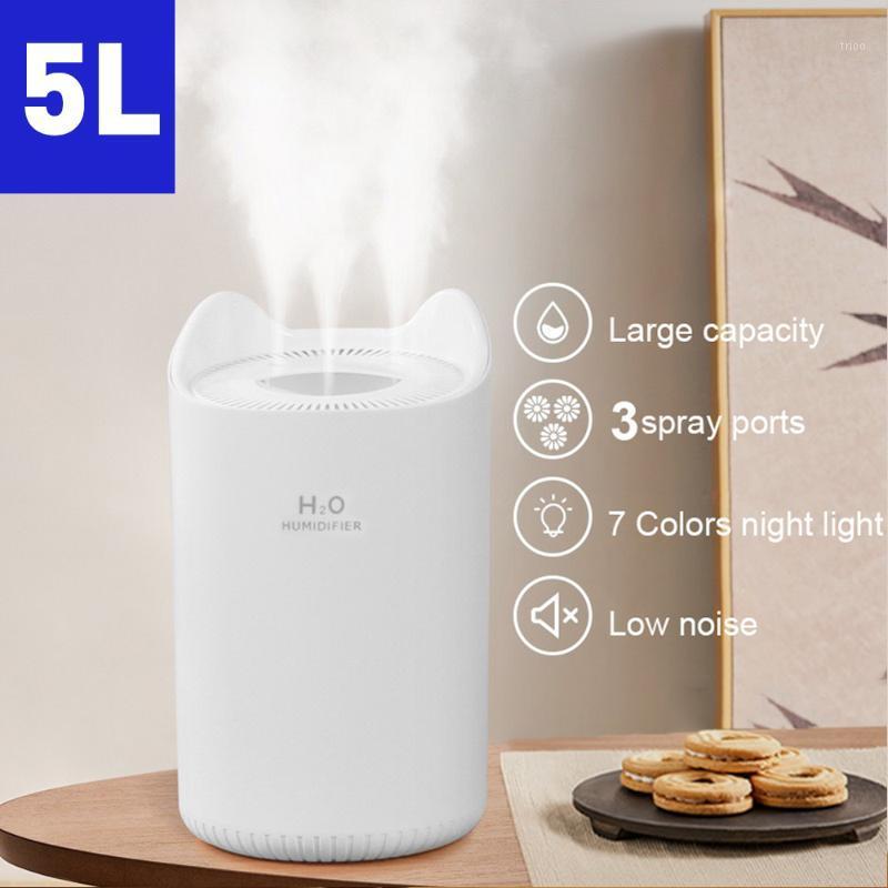 

5L Larger Air Humidifier Essential Oil Aroma Diffuser Led Ultrasonic Humidifier With Intelligent Remote Control Humidificador1