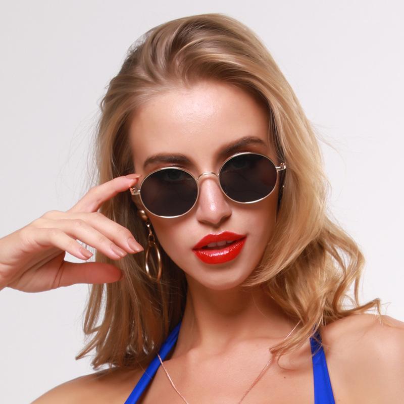 

Mirror Metal Oval Sunglasses Women Vintage Brand Designer Flat Round Gradient Glasses UV400 Street Beat Gafas1