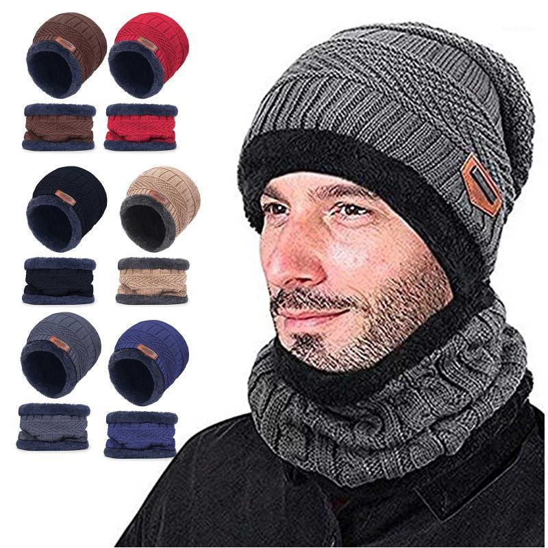 

Men Women Winter Slouchy Beanie Hats Scarf Set Warm Knit Hat Skull Cap Neck Warmer with Thick Fleece Lined Winter Hat Scarf1